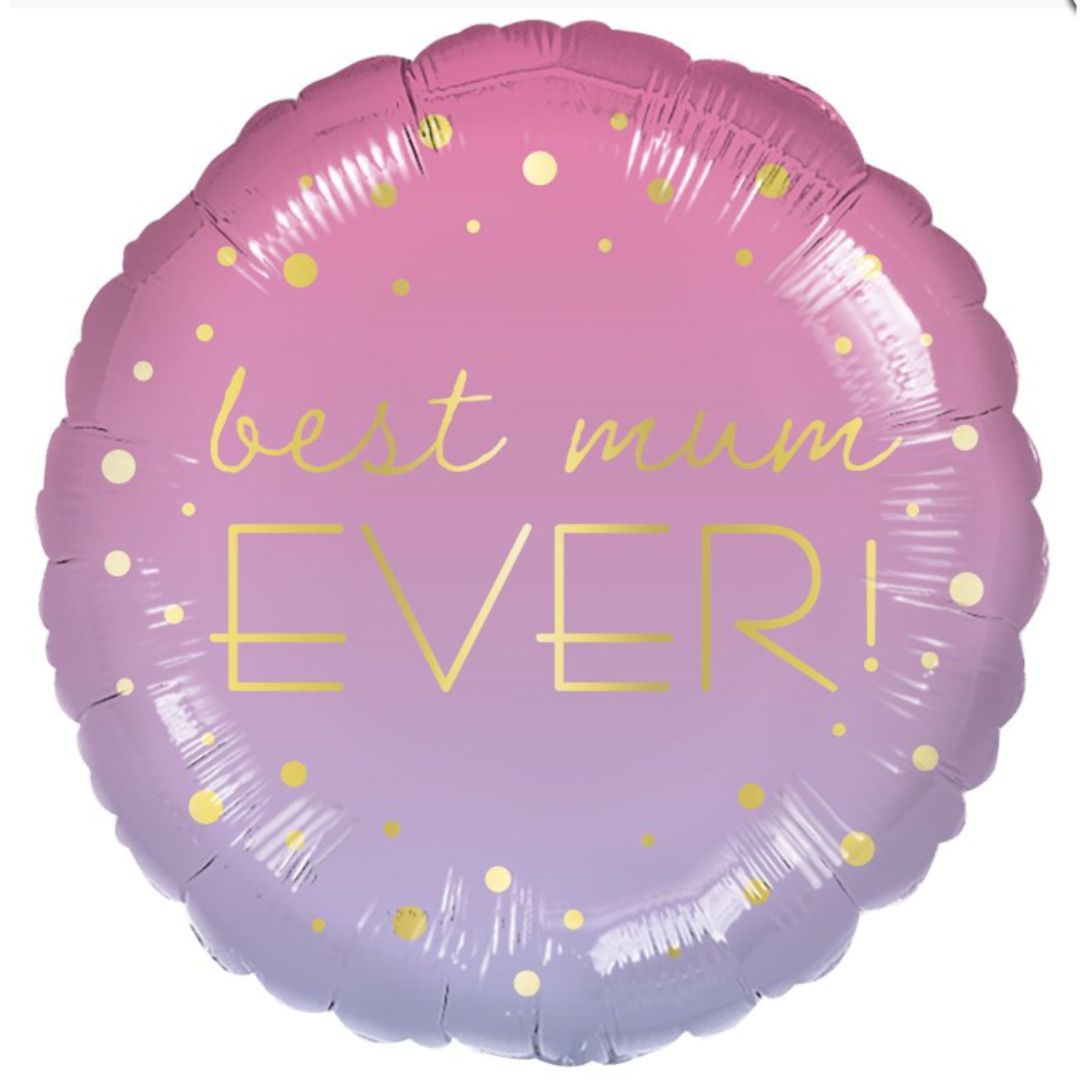 Large Helium Best Mum Ever Balloon(45cm)