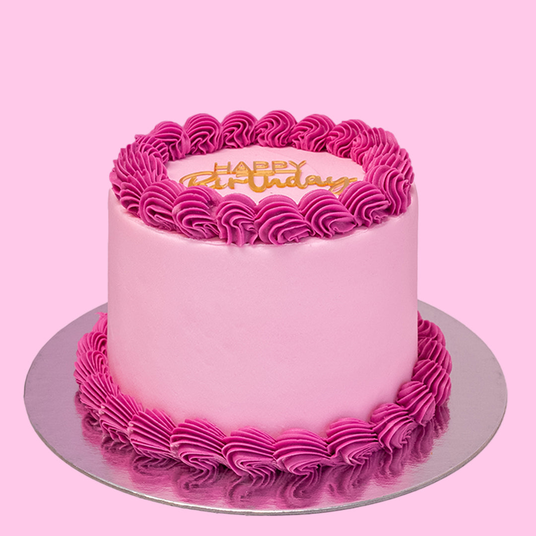 Light Pink & Pink Vintage Custom Cake