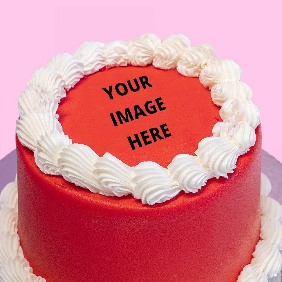 Red & White Christmas Custom Cake