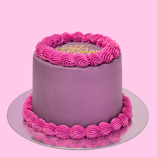 Fuchsia Purple & Pink Vintage Custom Cake
