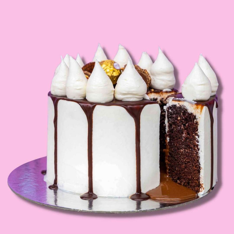 Ferrer'OOze Birthday Cake with oozing Nutella delivery on the gold coast