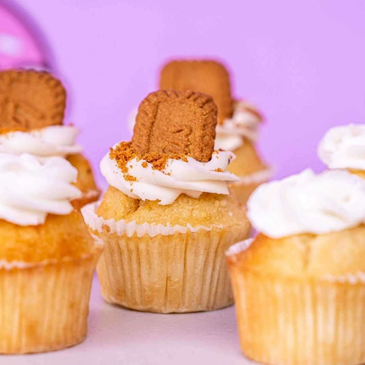 Lotus Cupcakes with oozing Nutella