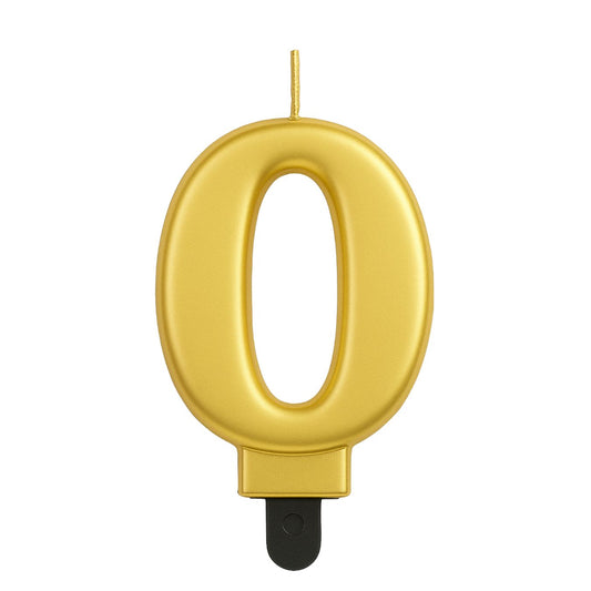 Gold Number Candle 0