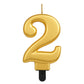 Gold Number Candle 2