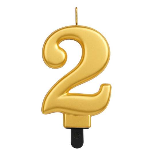 Gold Number Candle 2