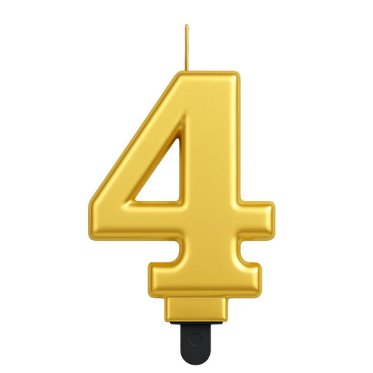 Gold Number Candle 4