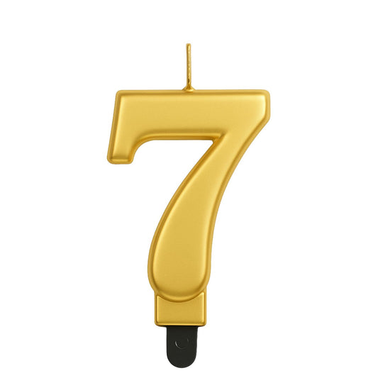 Gold Number Candle 7