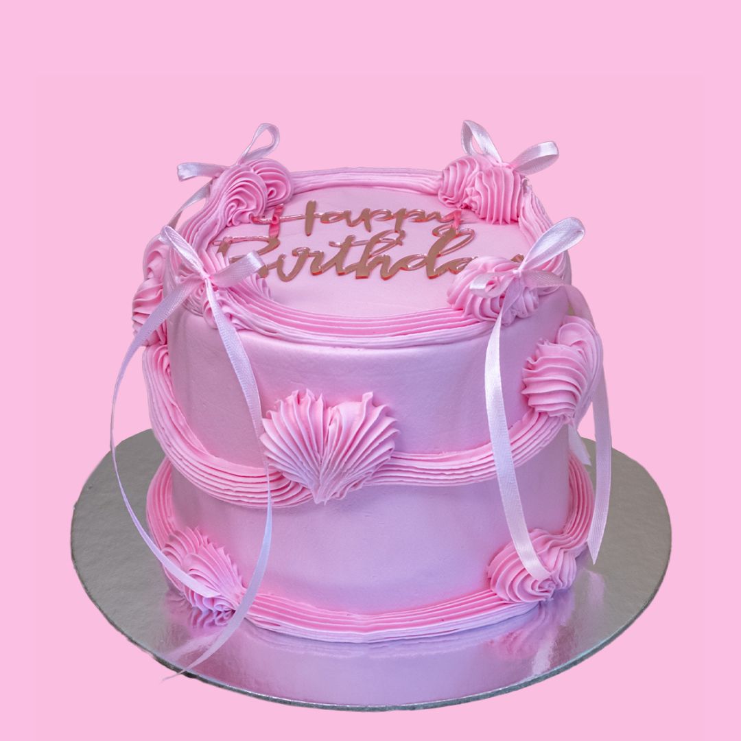 Pink Ribbons Cake - Best Gold Coast Cakes Delivery on The Same day