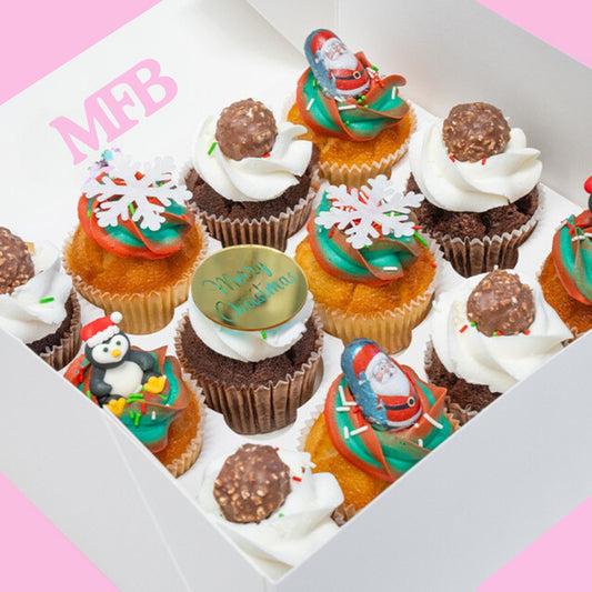 Oozing Christmas Cupcakes