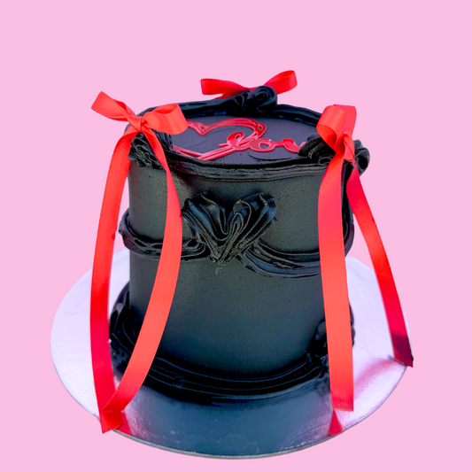 Black & Red Love Cake