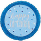 Large Helium Blue & Silver balloon (45cm)