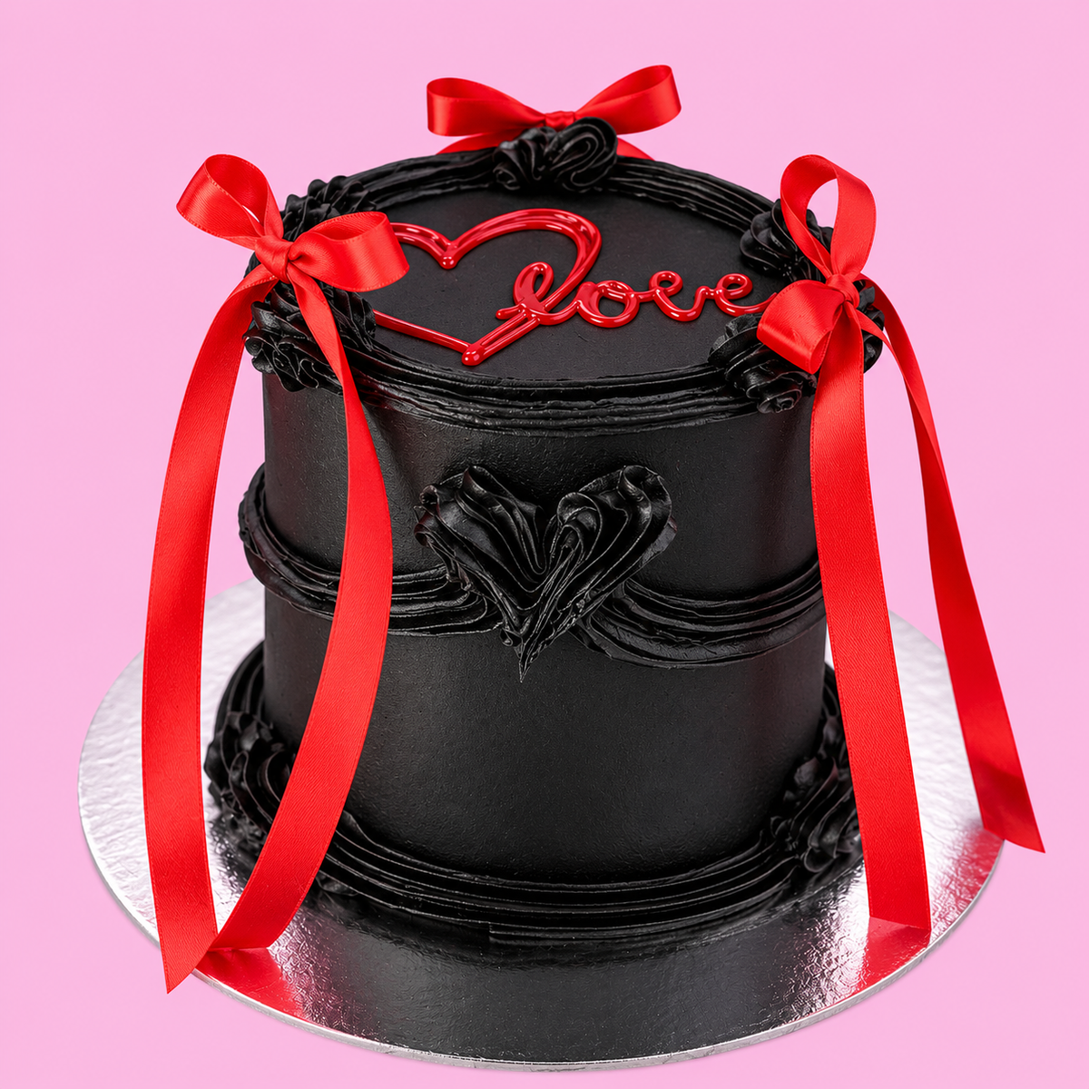 Black & Red Love Cake