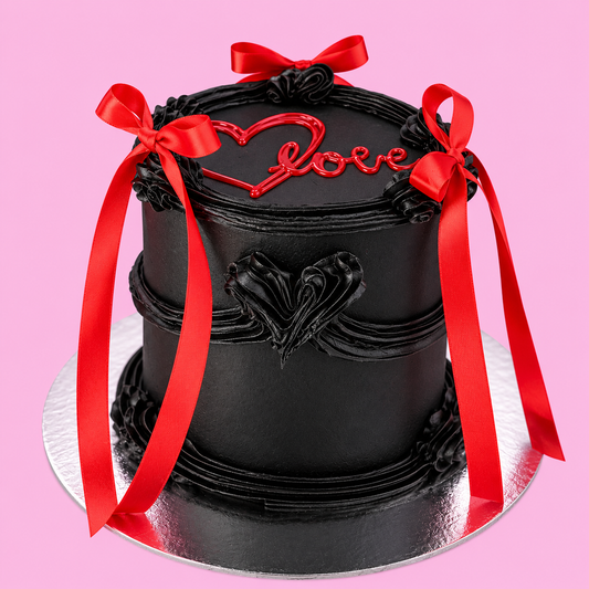 Black & Red Love Cake