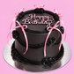 Noir & Pink Ribbons Cake