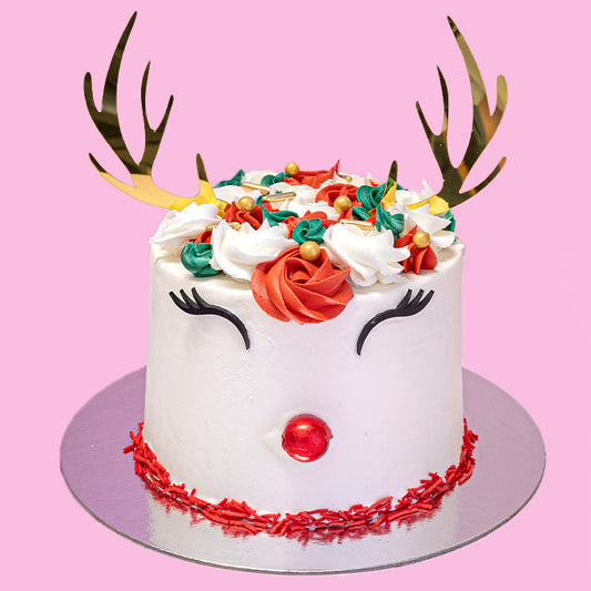 Snowy Rudolph Cake