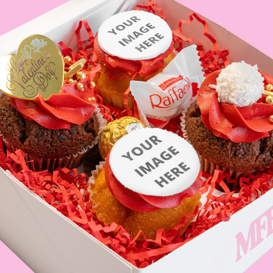 V Day Love Bundle - Cupcakes + Balloon