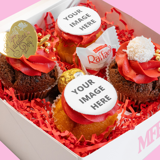 V Day Love Bundle - Cupcakes + Balloon