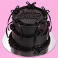 Noir & Black Ribbons Cake