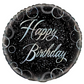 Large Helium BLK HB Balloon (45cm)
