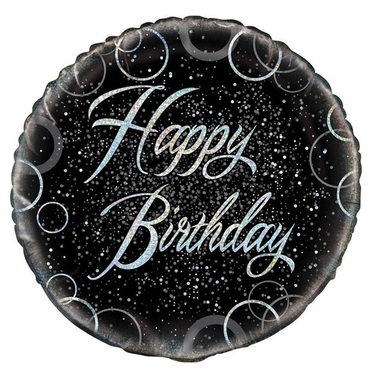 Large Helium BLK HB Balloon (45cm)