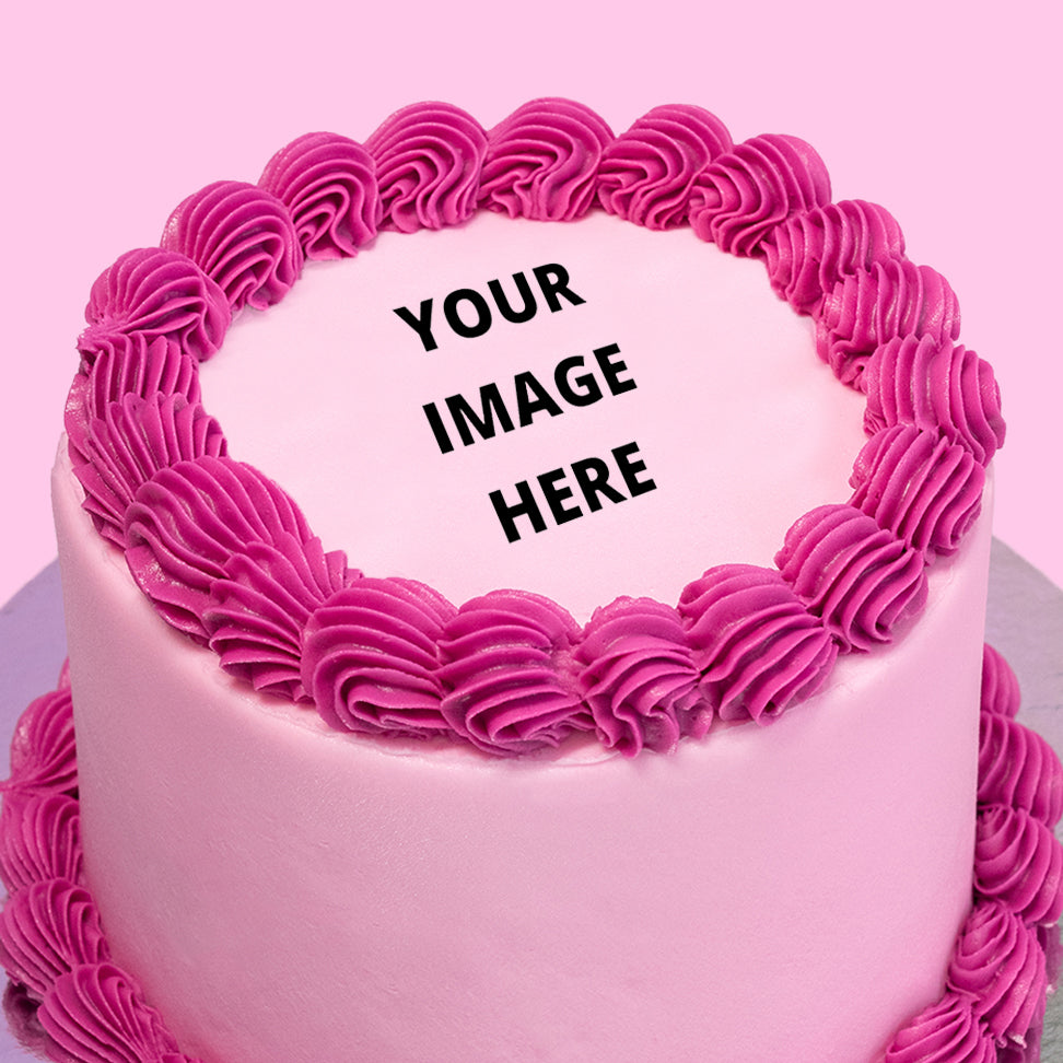 Light Pink & Pink Vintage Custom Cake