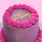 Fuchsia Purple & Pink Vintage Custom Cake
